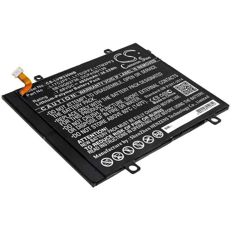 Batterie pour Lenovo, 80xf00dfin, Miix 330 7.68v, 4950mah - 38.02wh Notebook, Laptop Cameron Sino Technology Limited (Suspendu)