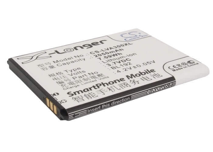 3.7V, Li-ion, 2050mAh, SmartPhone battery fits Lenovo, Bl192, A300, A590, 7.59Wh Mobile, SmartPhone Cameron Sino Technology Limited (Smartphone)