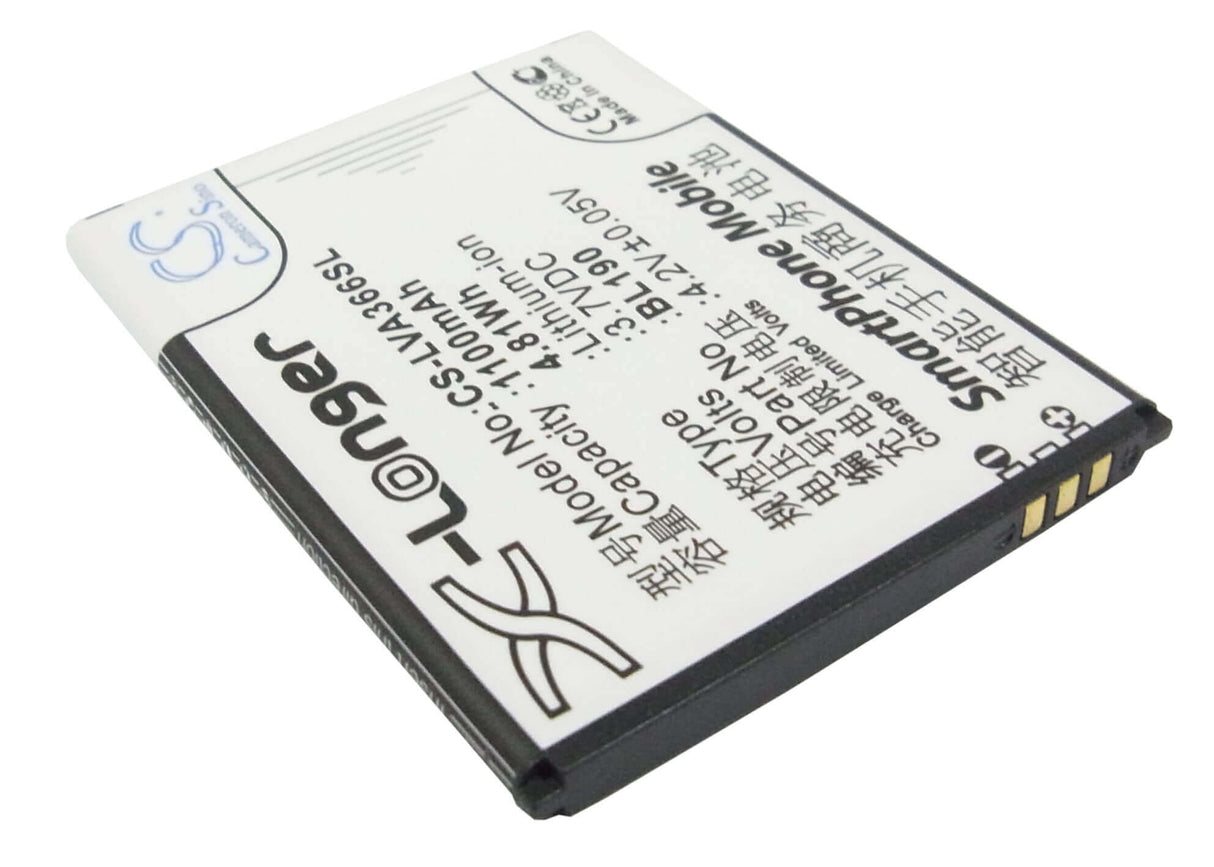 3.7V, Li-ion, 1100mAh, Batterie de smartphone compatible avec Lenovo, Bl190, A366t, 4.07Wh Mobile, Smartphone Cameron Sino Technology Limited (Smartphone)
