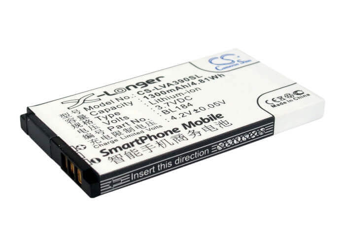 3.7V, Li-ion, 1300mAh, SmartPhone battery fits Lenovo, Bl184, A390e, 4.81Wh Mobile, SmartPhone Cameron Sino Technology Limited (Suspended)