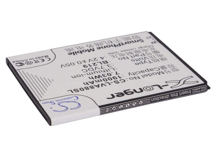 3.7V, Li-ion, 1900mAh, SmartPhone battery fits Lenovo, Bl219, A388t, A880, 7.03Wh Mobile, SmartPhone Cameron Sino Technology Limited (Smartphone)