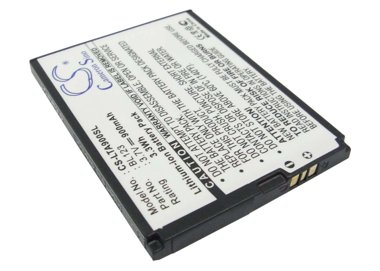 3.7V, Li-ion, 900mAh, SmartPhone battery fits Lenovo, Bl123, A900, 3.33Wh Mobile, SmartPhone Cameron Sino Technology Limited (Smartphone)