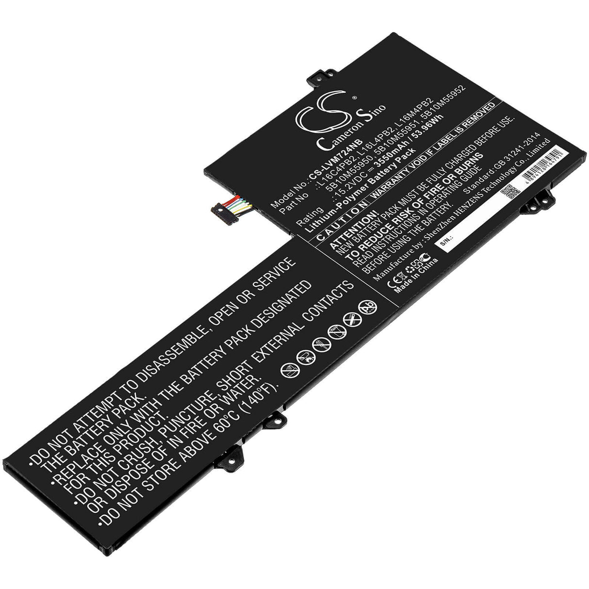 Battery For Lenovo, Air 14 Pro, Ideapad 720s-14, Ideapad 720s-14ikb 15.2v, 3550mah - 53.96wh Notebook, Laptop Cameron Sino Technology Limited