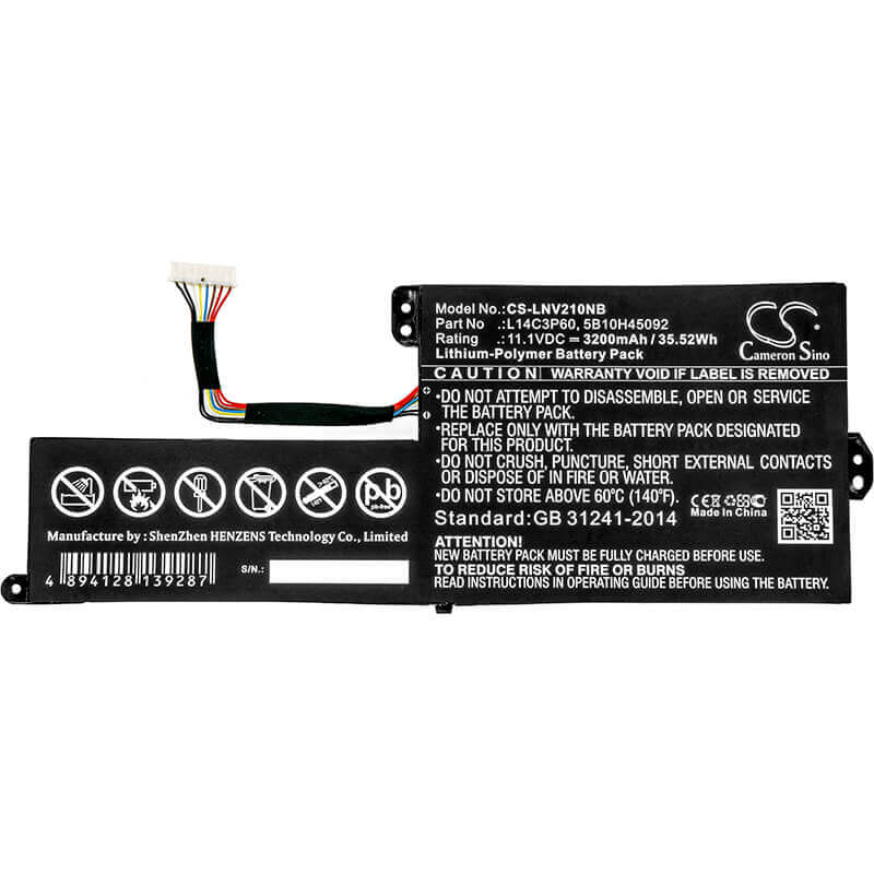 Battery For Lenovo, Chromebook N21, Chromebook N21-80mg, 11.1v, 3200mah - 35.52wh Notebook, Laptop Cameron Sino Technology Limited