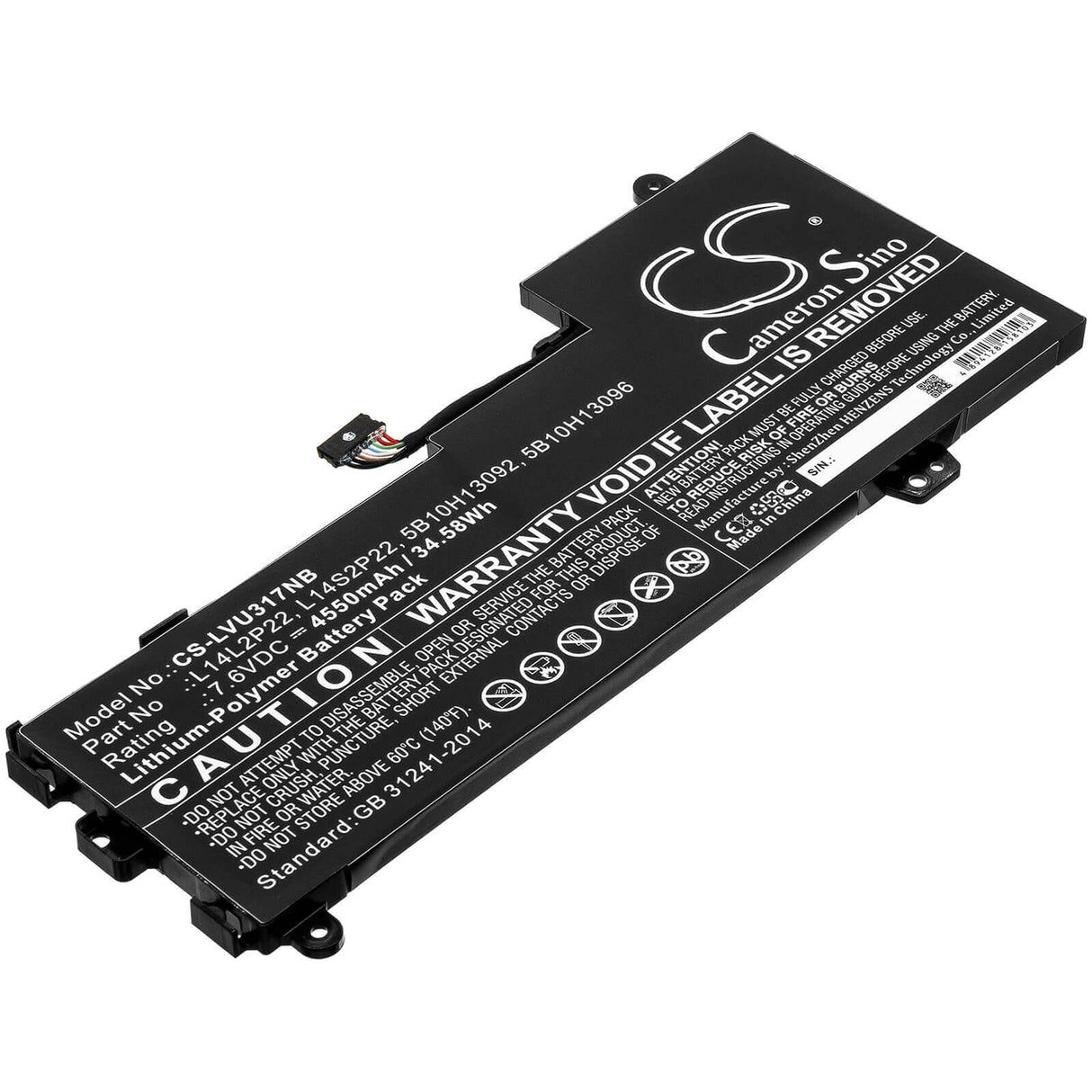 Battery For Lenovo, E31-80, E31-80 80mx0107ge, E31-80-ifi 7.6v, 4550mah - 34.58wh Notebook, Laptop Cameron Sino Technology Limited