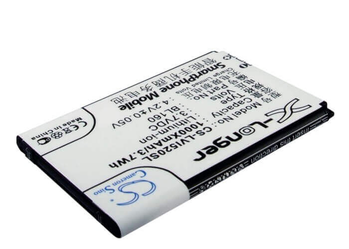 3.7V, Li-ion, 1000mAh, SmartPhone battery fits Lenovo, Bl160, I200, I520, 3.7Wh Mobile, SmartPhone Cameron Sino Technology Limited (Smartphone)