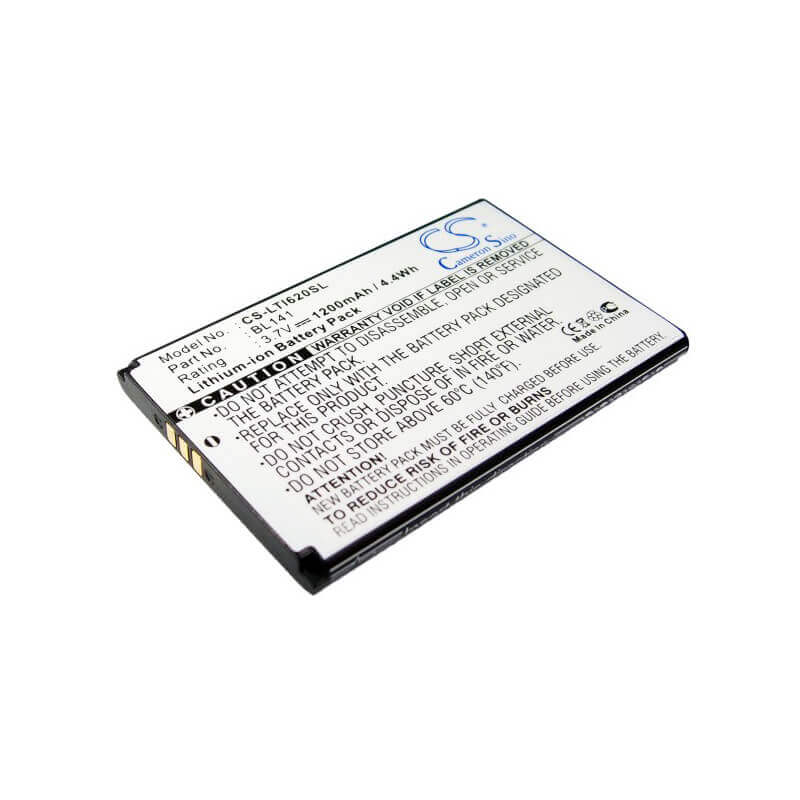 3,7V, Li-ion, 1400mAh, batterie de smartphone compatible avec Lenovo, Bl141, I62, O3, 5,18Wh Mobile, Smartphone Cameron Sino Technology Limited (Smartphone)