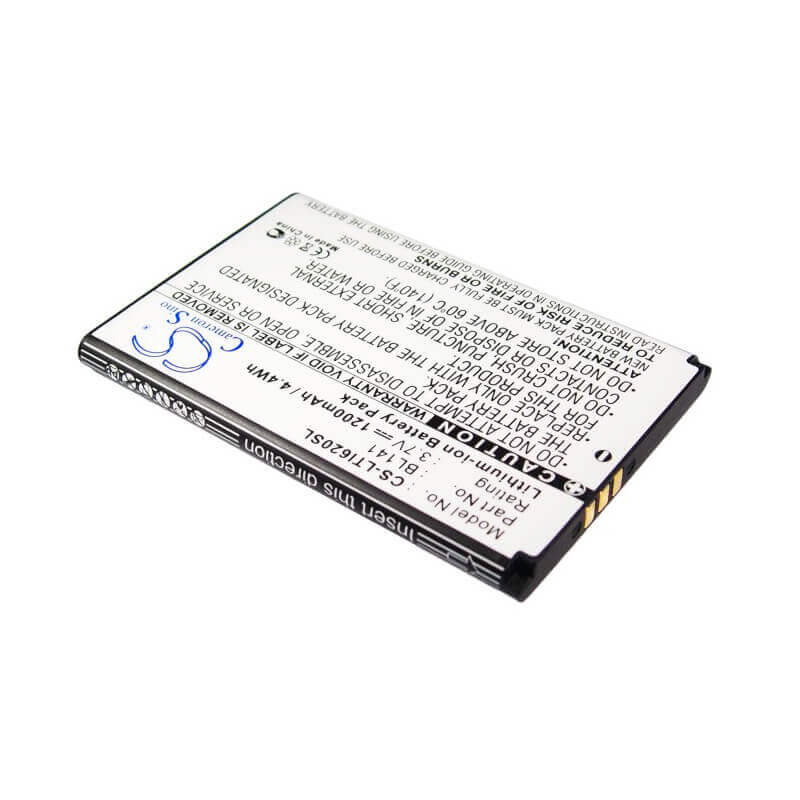 3,7V, Li-ion, 1400mAh, batterie de smartphone compatible avec Lenovo, Bl141, I62, O3, 5,18Wh Mobile, Smartphone Cameron Sino Technology Limited (Smartphone)