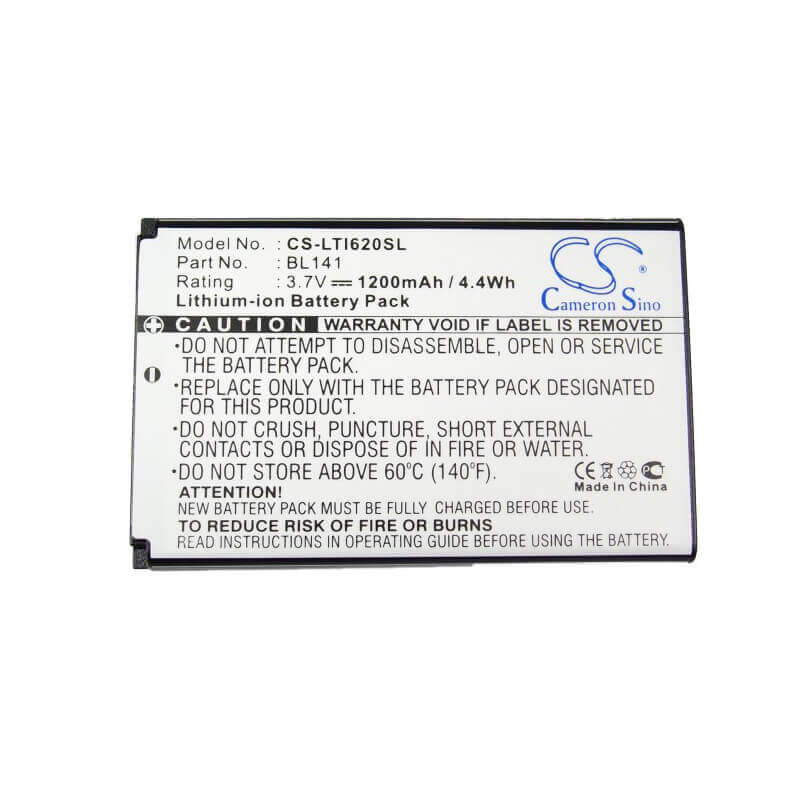 3,7V, Li-ion, 1400mAh, batterie de smartphone compatible avec Lenovo, Bl141, I62, O3, 5,18Wh Mobile, Smartphone Cameron Sino Technology Limited (Smartphone)