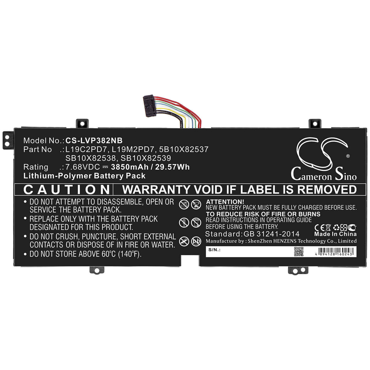 Battery For Lenovo, Ideapad 3 10igl5 (82at) 7.68v, 3850mah - 29.57wh Notebook, Laptop Cameron Sino Technology Limited