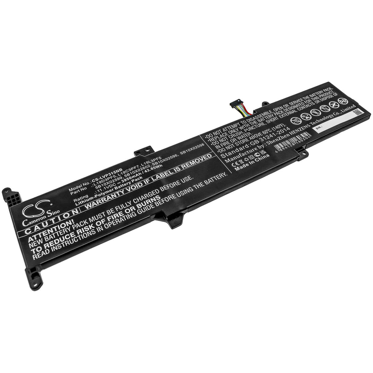 Batterie pour Lenovo, Ideapad 3-15 11.1v, 3950mah - 43.85wh Notebook, Laptop Cameron Sino Technology Limited