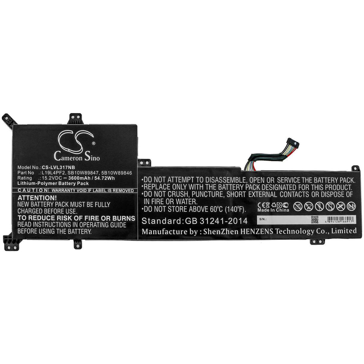 Battery For Lenovo, Ideapad 3-17ada05, Ideapad 3-17are05, Ideapad 3-17iil05 15.2v, 3600mah - 54.72wh Notebook, Laptop Cameron Sino Technology Limited