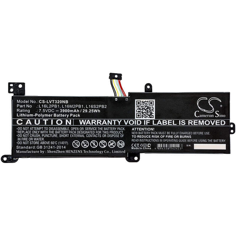 Battery For Lenovo, Ideapad 320, Ideapad 320-15iap 7.5v, 3900mah - 29.25wh Notebook, Laptop Cameron Sino Technology Limited