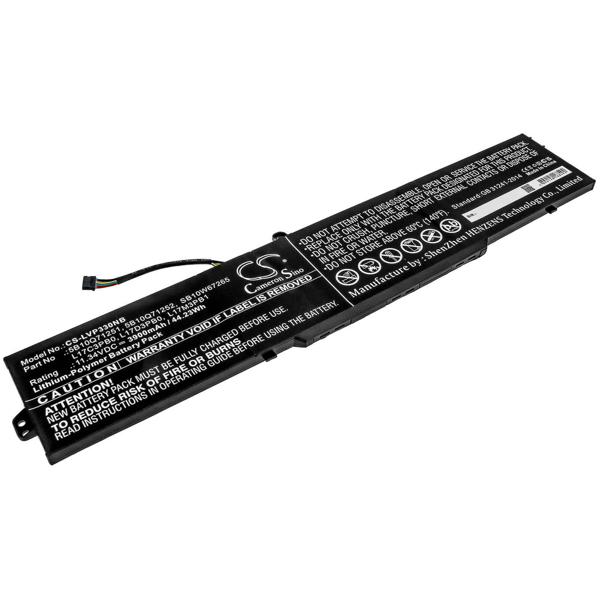 Battery For Lenovo, Ideapad 330-15ich, Ideapad 330-15ich 81fk008nau 11.34v, 3900mah - 44.23wh Notebook, Laptop Cameron Sino Technology Limited