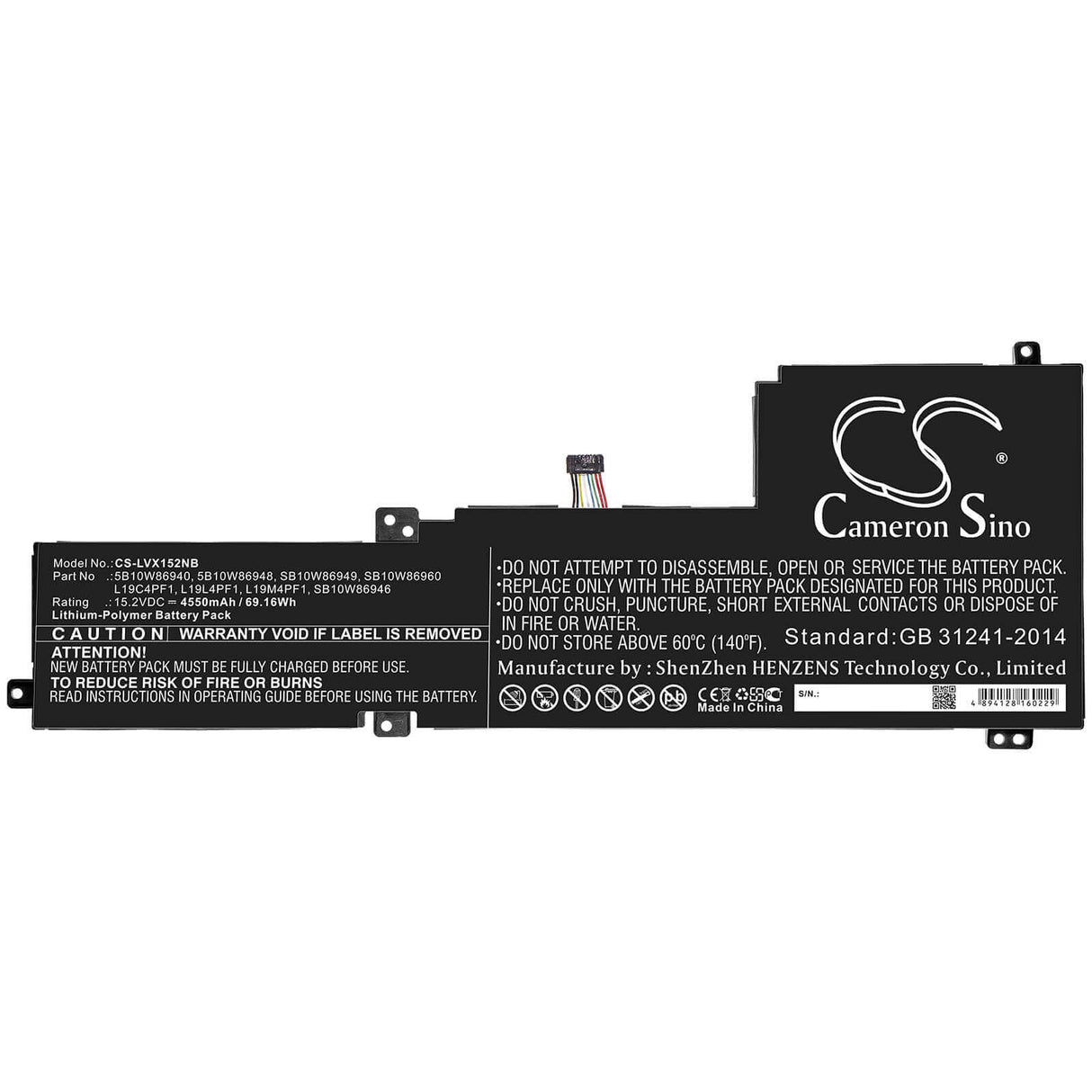 Battery For Lenovo, Ideapad 5 15, Ideapad 5-15iil05, Xiaoxin 15 2020 15.2v, 4550mah - 69.16wh Notebook, Laptop Cameron Sino Technology Limited