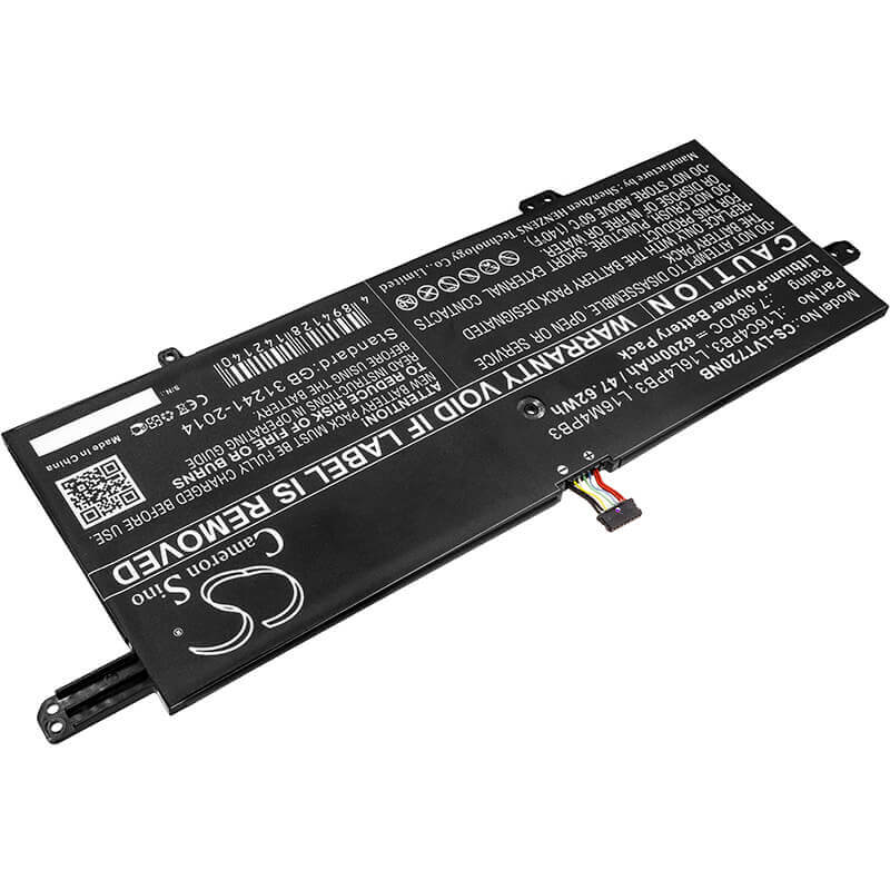 Notebook battery For Lenovo, Ideapad 720s, Ideapad 720s-13, 6200mah - 47.62wh Notebook, Laptop Cameron Sino Technology Limited