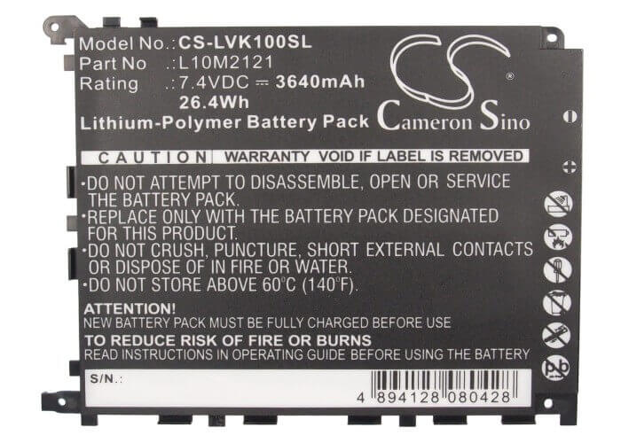 Battery For Lenovo Ideapad K1 7.4v, 3640mah - 26.94wh Batteries for Electronics Cameron Sino Technology Limited (Suspended)
