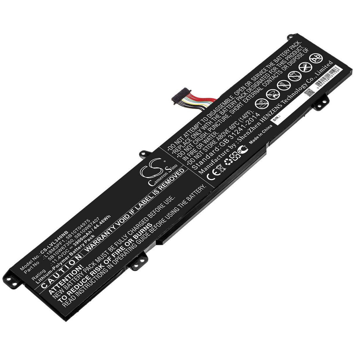 Notebook Battery For Lenovo, Ideapad L340 Sp/b, Ideapad L340-15irh, Ideapad L340-17irh 11.4v, 3900mah - 44.46wh Notebook, Laptop Cameron Sino Technology Limited