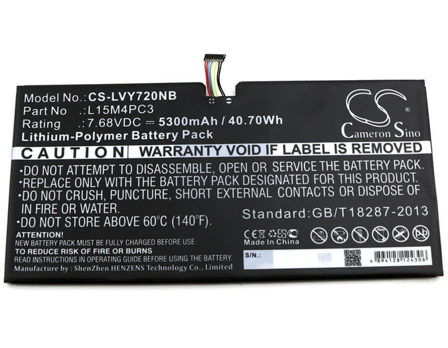 Battery For Lenovo, Ideapad Miix 720, Miix 5 Pro 7.68v, 5300mah - 40.70wh Notebook, Laptop Cameron Sino Technology Limited