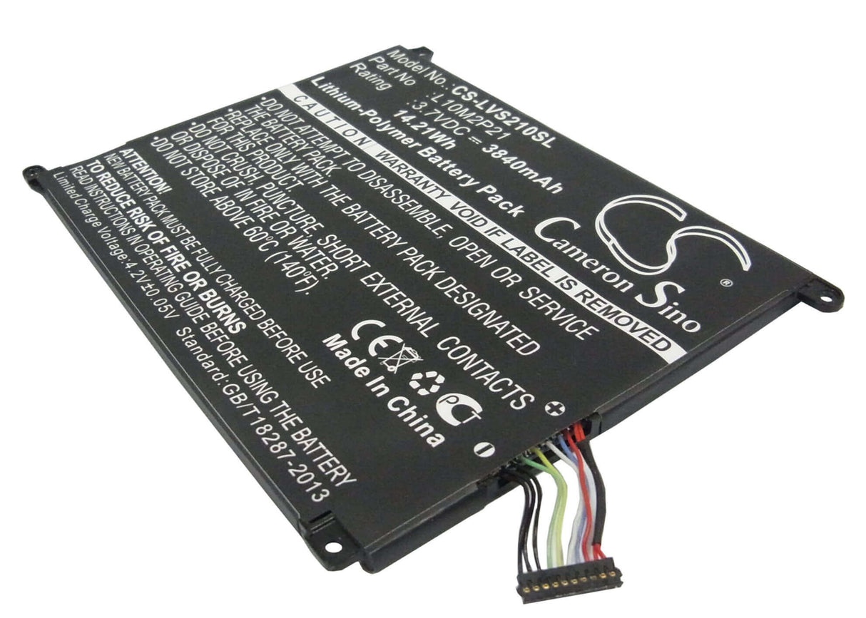 3.7V, Li-Polymer, 3840mAh, Tablet battery fits Lenovo, 1icp04/45/107-2, Ideapad S2007, Ideapad S2007a, 14.21Wh Tablet Cameron Sino Technology Limited (Suspended)