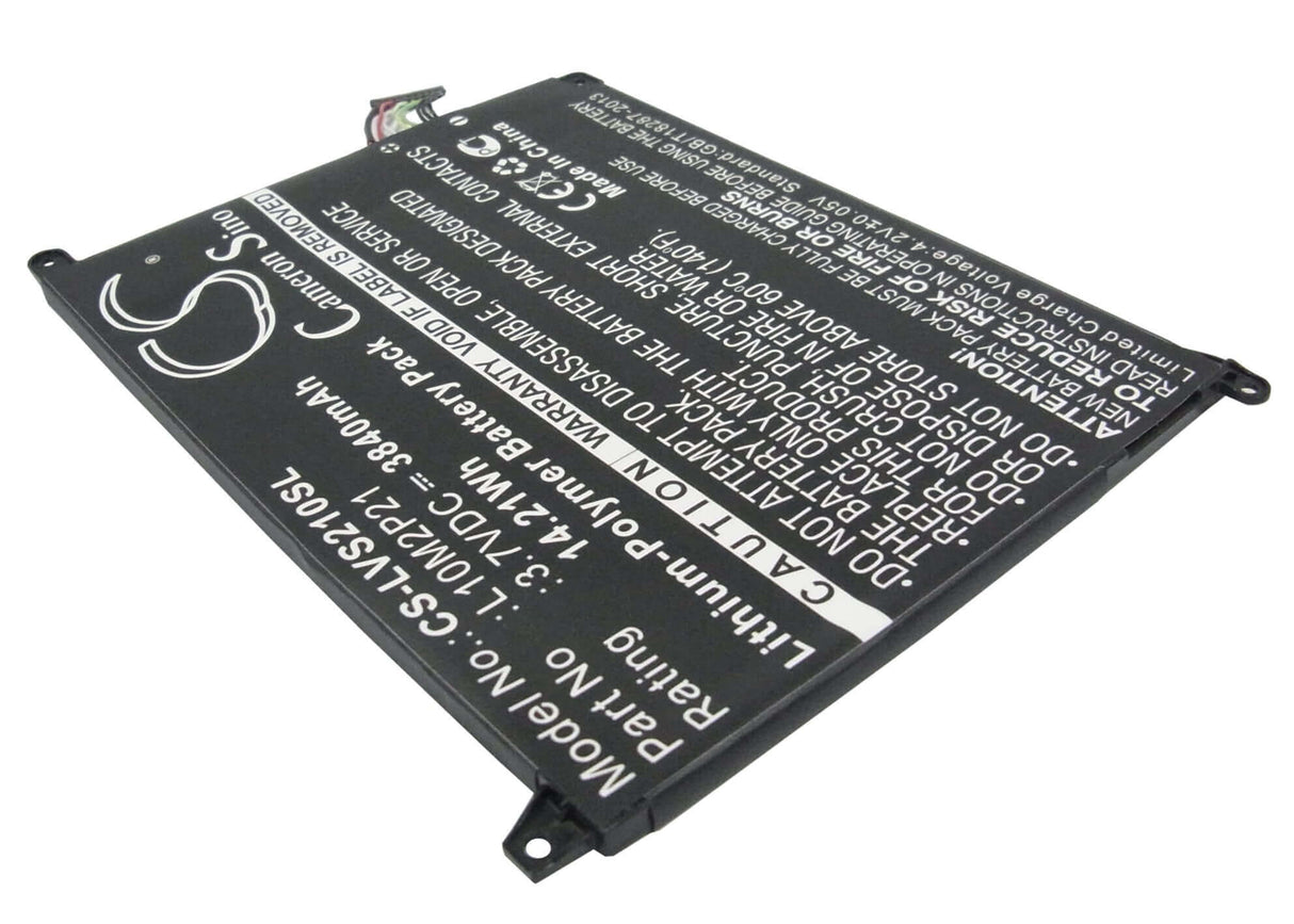 3.7V, Li-Polymer, 3840mAh, Tablet battery fits Lenovo, 1icp04/45/107-2, Ideapad S2007, Ideapad S2007a, 14.21Wh Tablet Cameron Sino Technology Limited (Suspended)