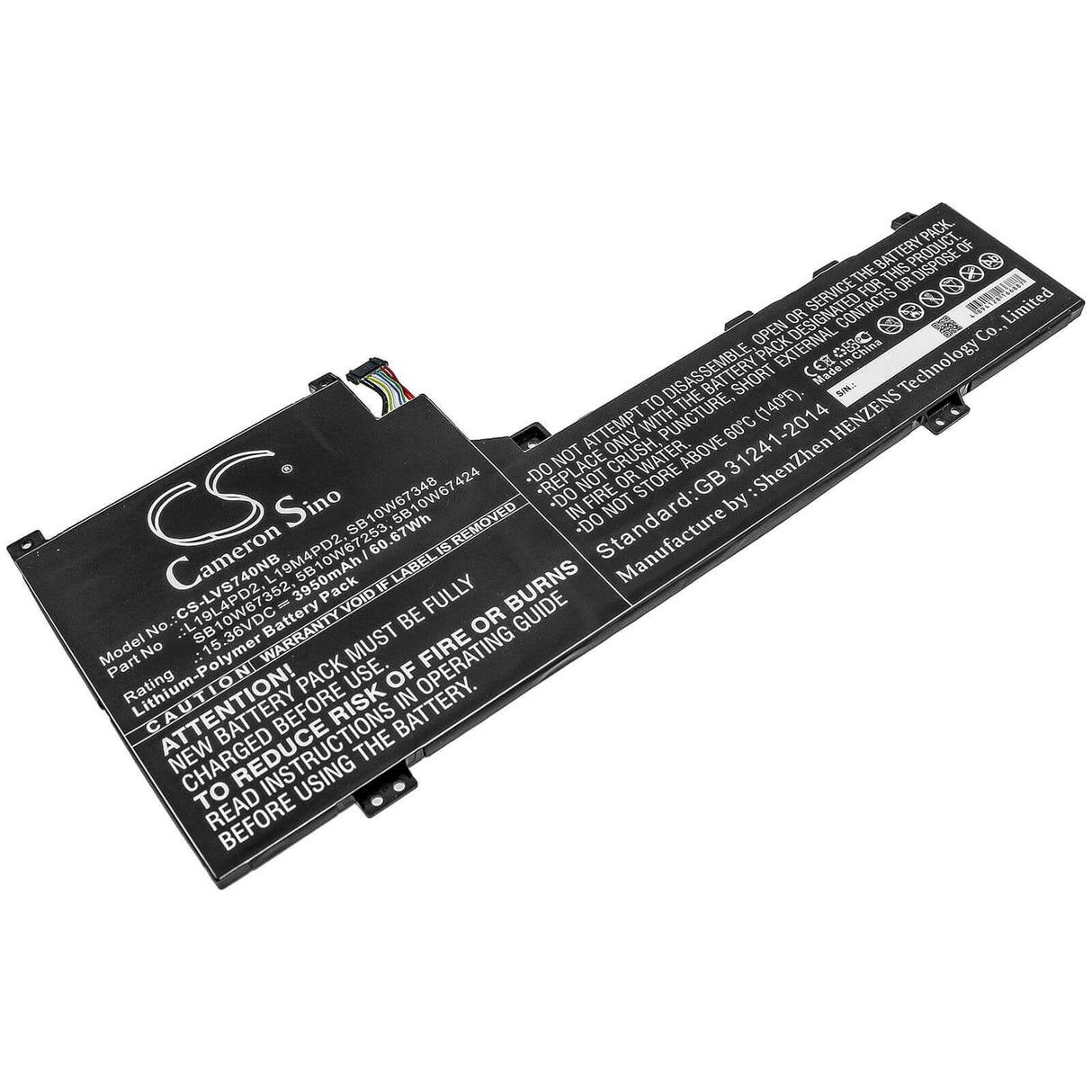 Battery For Lenovo, Ideapad S740-14iil, Ideapad S740-14iil-81rt, Yoga S740 14 15.36v, 3950mah - 60.67wh Notebook, Laptop Cameron Sino Technology Limited