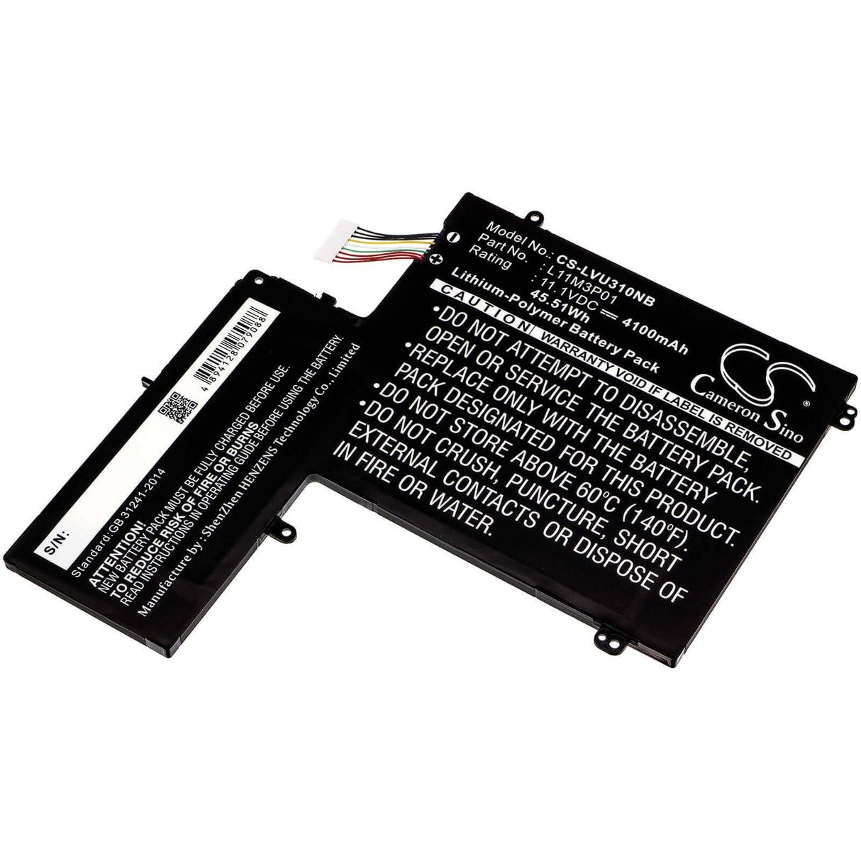 Battery For Lenovo, Ideapad U310, Ideapad U310 4375, Ideapad U310 4375 43752cu 11.1v, 4100mah - 45.51wh Notebook, Laptop Cameron Sino Technology Limited