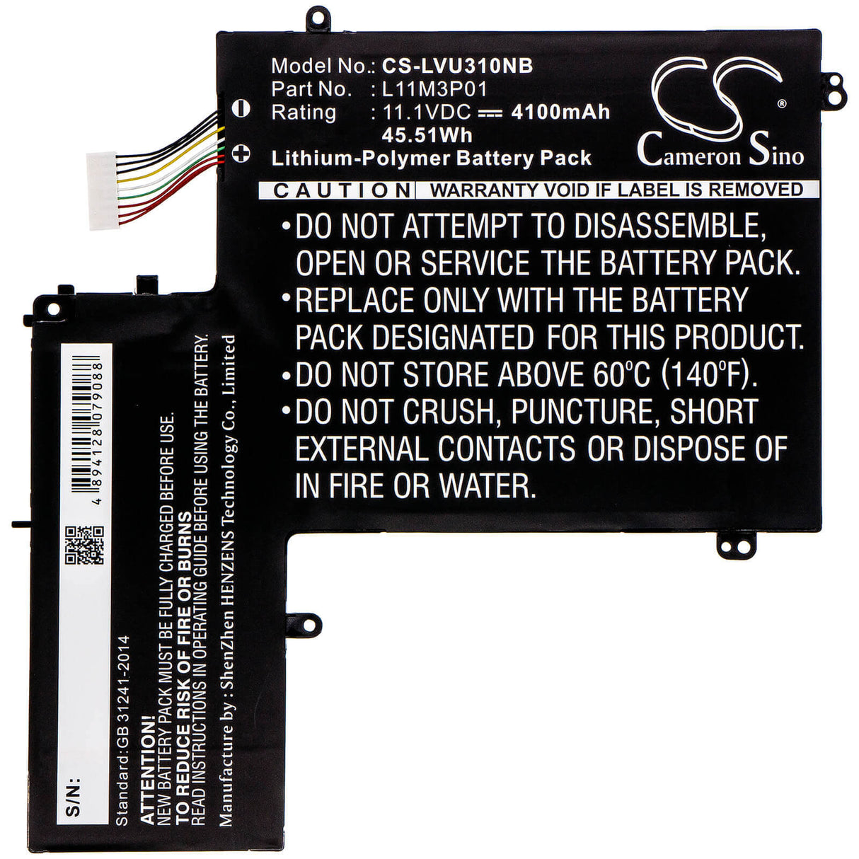 Battery For Lenovo, Ideapad U310, Ideapad U310 4375, Ideapad U310 4375 43752cu 11.1v, 4100mah - 45.51wh Notebook, Laptop Cameron Sino Technology Limited