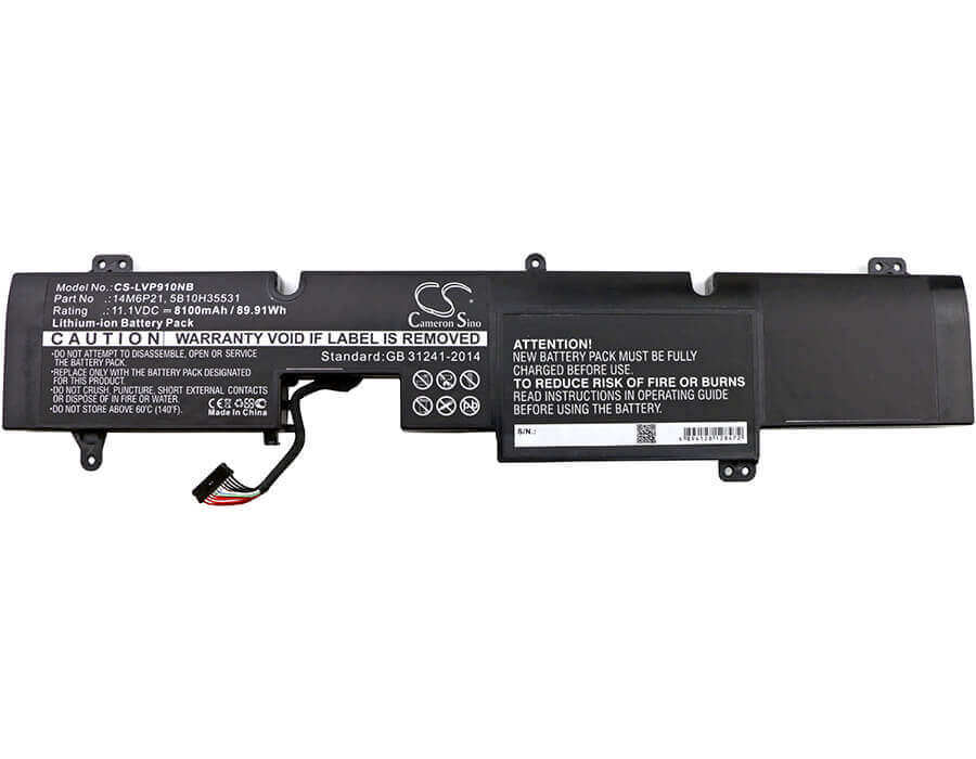 Battery For Lenovo, Ideapad Y900, Ideapad Y900 17isk, Ideapad 11.1v, 8100mah - 89.91wh Notebook, Laptop Cameron Sino Technology Limited