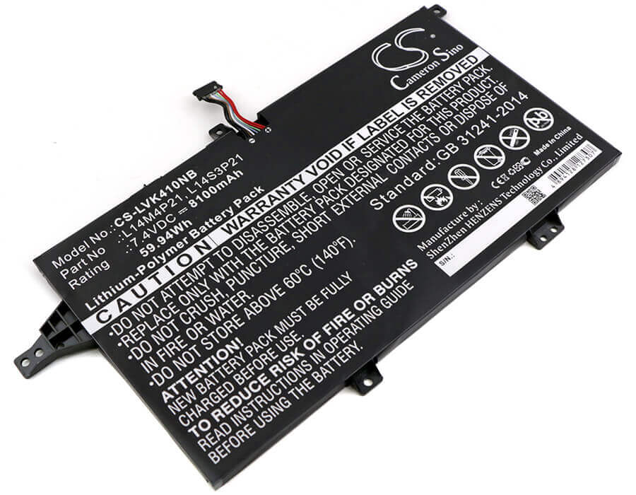 Batterie pour Lenovo, K41-70, M41-70, M41-70a-ith 7.4v, 8100mah - 59.94wh Batteries pour l'électronique Cameron Sino Technology Limited (Suspendu)