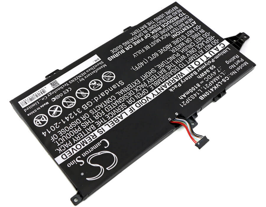 Batterie pour Lenovo, K41-70, M41-70, M41-70a-ith 7.4v, 8100mah - 59.94wh Batteries pour l'électronique Cameron Sino Technology Limited (Suspendu)