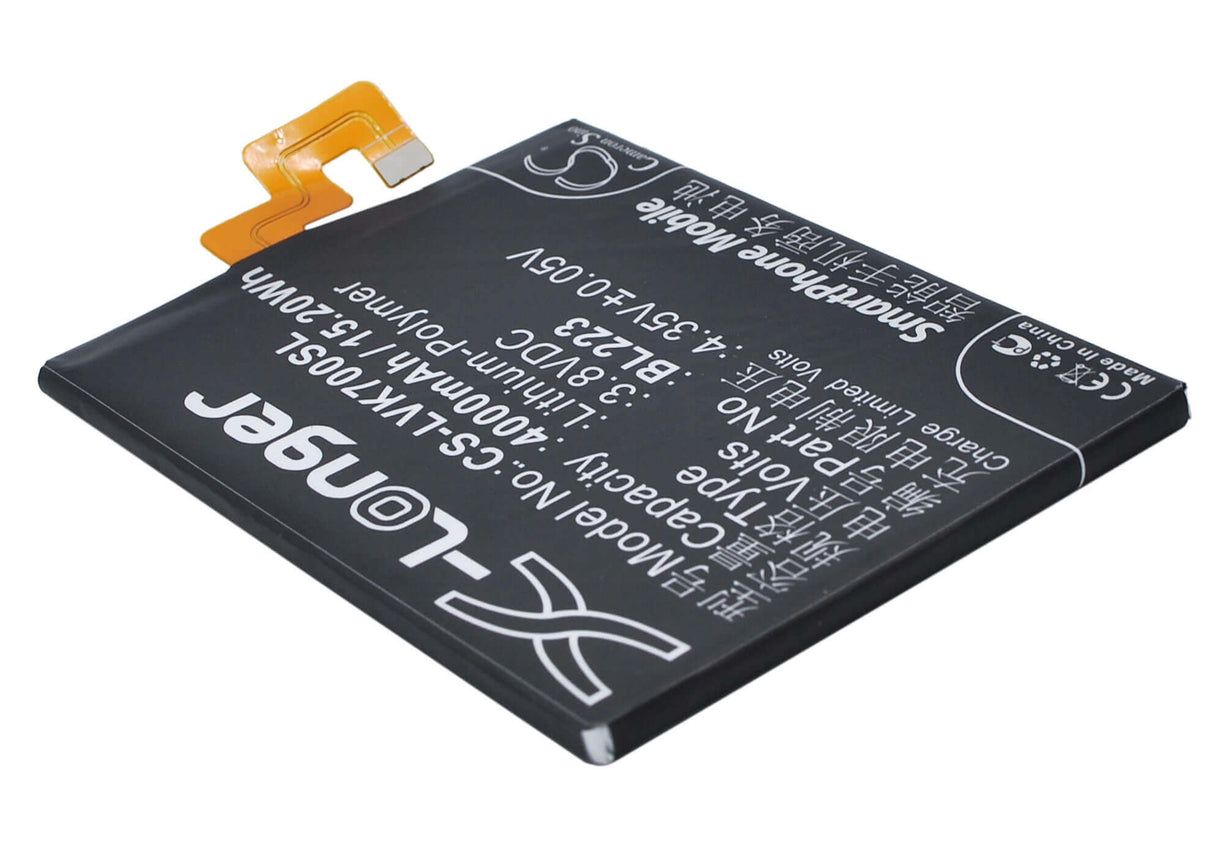 3.8V, Li-Polymer, 4000mAh, SmartPhone battery fits Lenovo, Bl223, K7, K920, 15.2Wh Mobile, SmartPhone Cameron Sino Technology Limited (Smartphone)