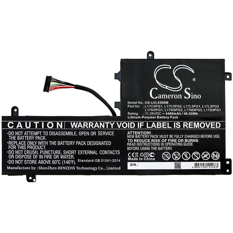 Notebook Battery For Lenovo, Legion Y530, Legion Y7000 11.34v, 4400mah - 49.90wh Notebook, Laptop Cameron Sino Technology Limited