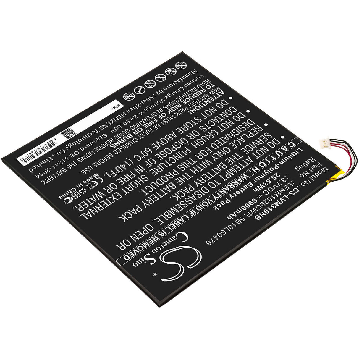 Batterie pour Lenovo, Miix 300, Miix 310, Miix 310 10icr 3.7v, 6900mah - 25.53wh Notebook, Laptop Cameron Sino Technology Limited