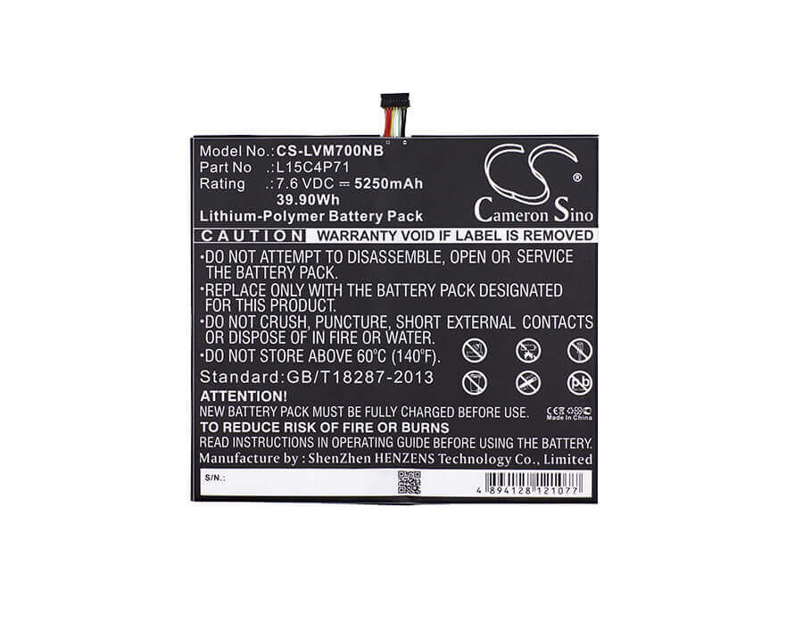Battery For Lenovo, Miix 700, Miix 700-12isk 7.6v, 5250mah - 39.90wh Notebook, Laptop Cameron Sino Technology Limited