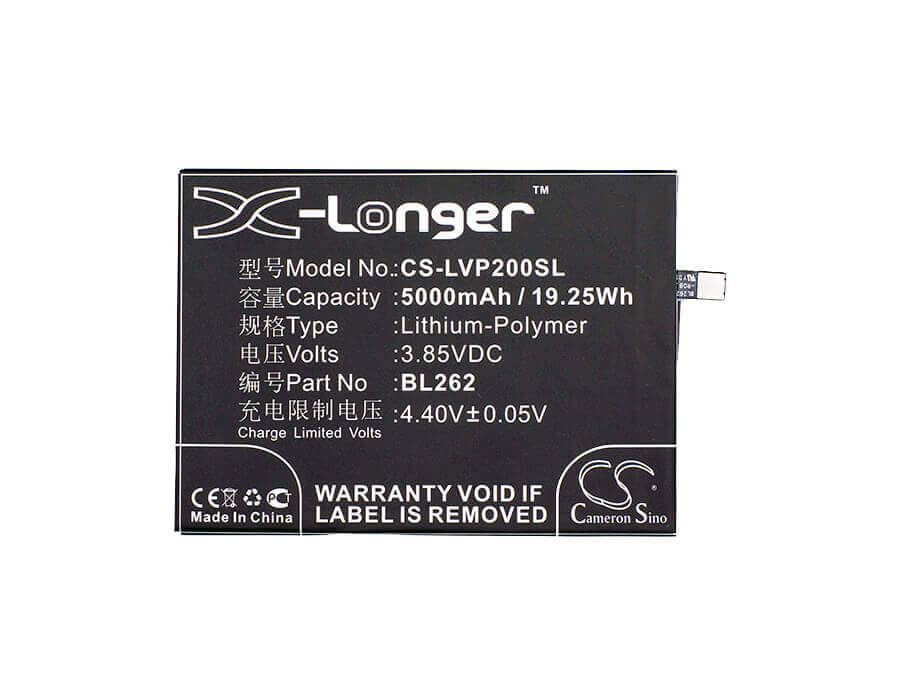 Battery For Lenovo, P2c72, Vibe P2 3.85v, 5000mah - 19.25wh Batteries for Electronics Cameron Sino Technology Limited (Suspended)