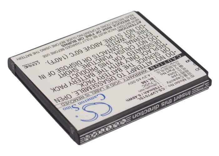 3.7V, Li-ion, 1750mAh, SmartPhone battery fits Lenovo, Bl196, P700, P700i, 6.48Wh Mobile, SmartPhone Cameron Sino Technology Limited (Suspended)