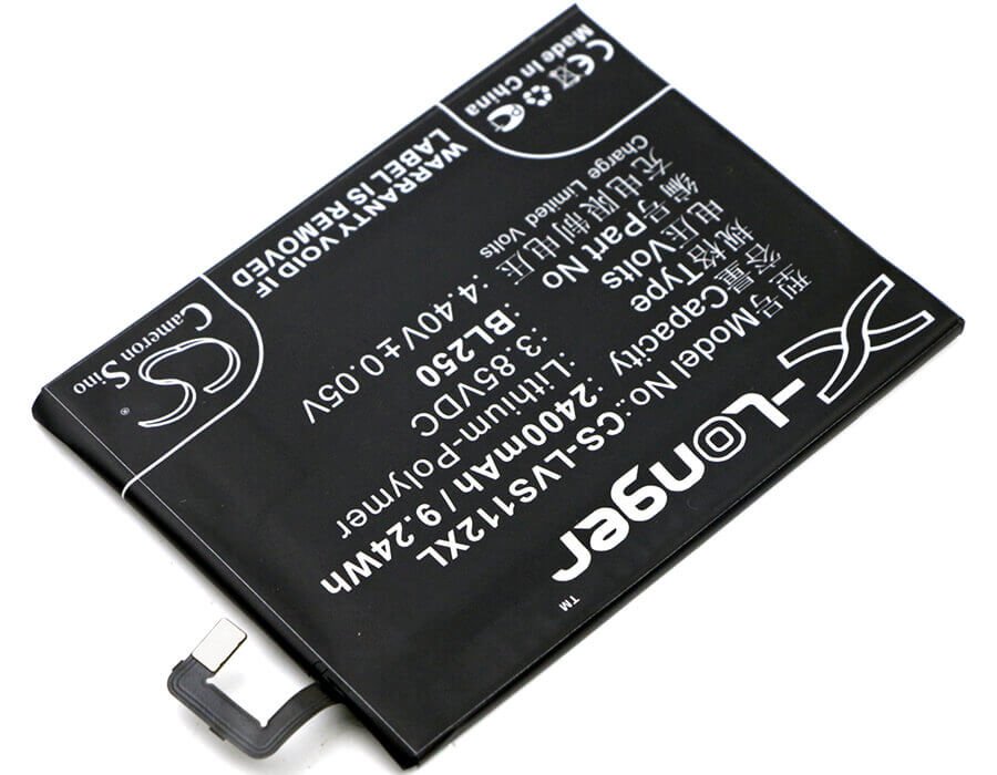 3.85V, Li-Polymer, 2400mAh, SmartPhone battery fits Lenovo, Bl250, S1a40, S1a40 Dual Sim Td-lte, 9.24Wh Mobile, SmartPhone Cameron Sino Technology Limited (Smartphone)