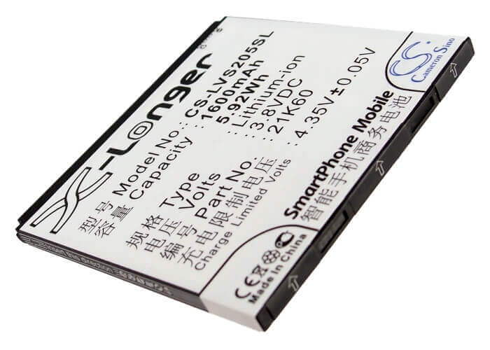 3.7V, Li-ion, 1600mAh, batterie de smartphone compatible avec Lenovo, 21k60, S2005, S2005a, 5.92Wh Mobile, Smartphone Cameron Sino Technology Limited (Smartphone)