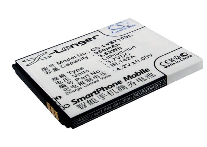 3.7V, Li-ion, 950mAh, SmartPhone battery fits Lenovo, Bl142a, I325, I325wg, 3.52Wh Mobile, SmartPhone Cameron Sino Technology Limited (Smartphone)