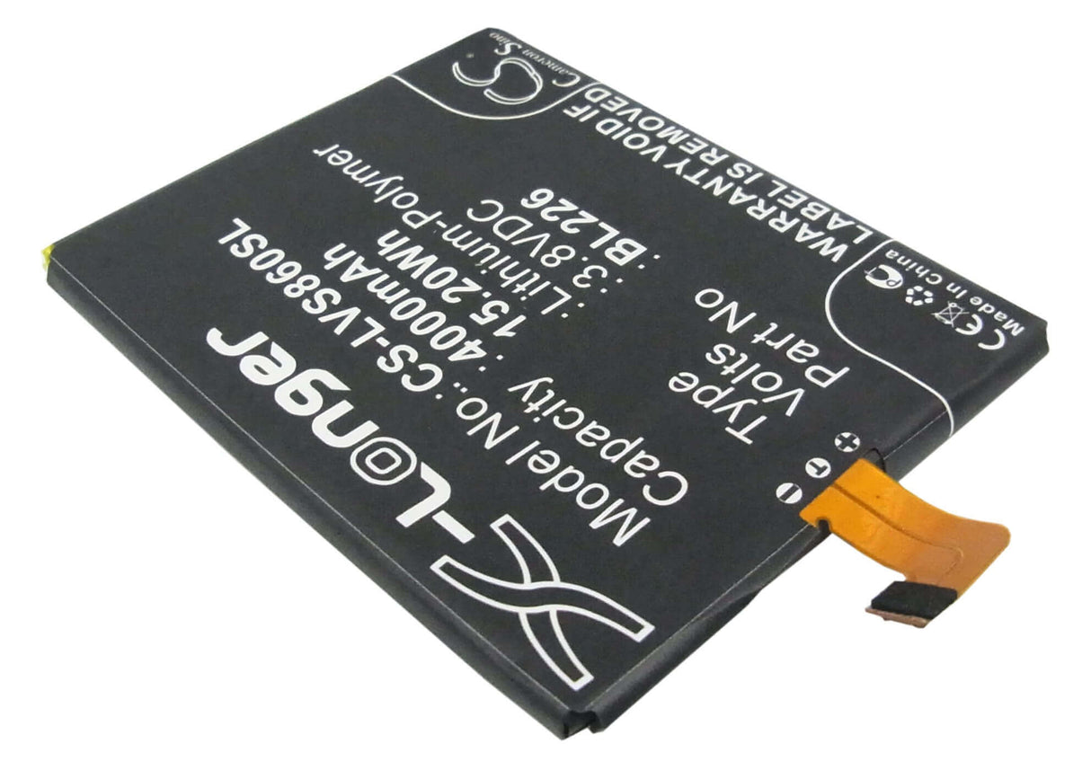 3.8V, Li-Polymer, 4000mAh, SmartPhone battery fits Lenovo, Bl226, S860, 15.2Wh Mobile, SmartPhone Cameron Sino Technology Limited (Suspended)
