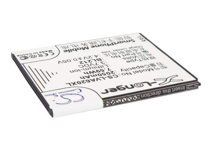 3.7V, Li-ion, 2050mAh, SmartPhone battery fits Lenovo, Bl212, A620t, A628t, 7.59Wh Mobile, SmartPhone Cameron Sino Technology Limited (Smartphone)