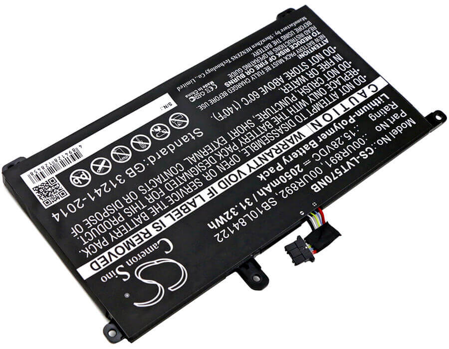 Battery For Lenovo, T570, Thinkpad T570, Thinkpad T570 20h9003 15.28v, 2050mah - 31.32wh Notebook, Laptop Cameron Sino Technology Limited