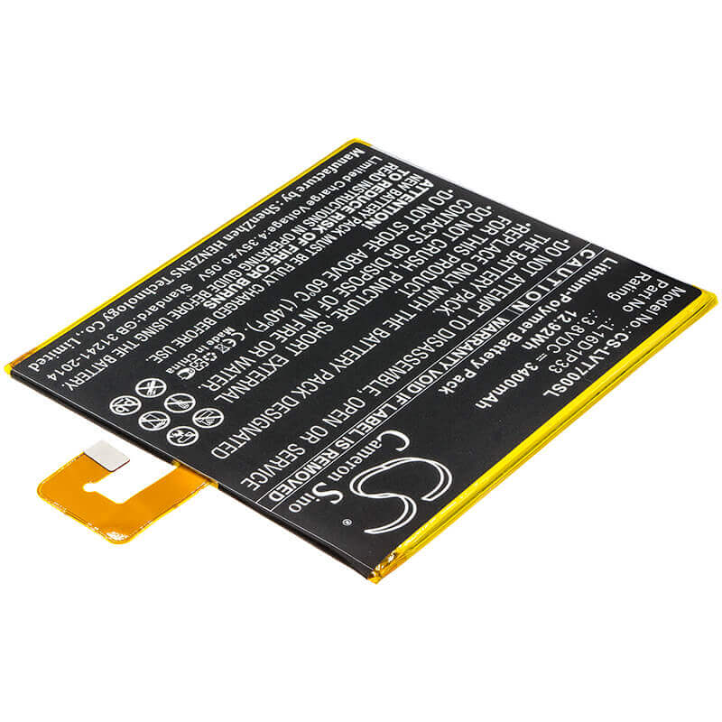 3,8V, Li-Polymer, 3400mAh, Batterie de tablette compatible Lenovo, L16d1p33, Tab 7, Tb-7504f, 12,92Wh Tablette Cameron Sino Technology Limited