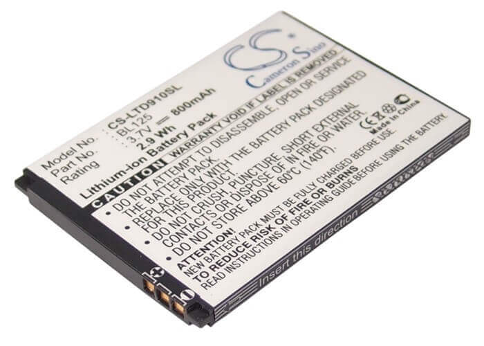 3,7V, Li-ion, 1000mAh, batterie SmartPhone compatible avec Lenovo, Bl125, A910, P650wg, 3,7Wh Mobile, SmartPhone Cameron Sino Technology Limited (Smartphone)