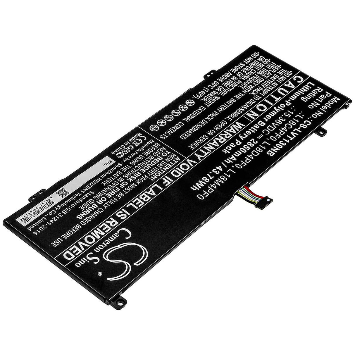 Batterie pour Lenovo, Thinkbook 13s, Thinkbook 13s-20r9005fsb, Thinkbook 13s-20r9005gsb 15.36v, 2850mah - 43.78wh Notebook, Laptop Cameron Sino Technology Limited