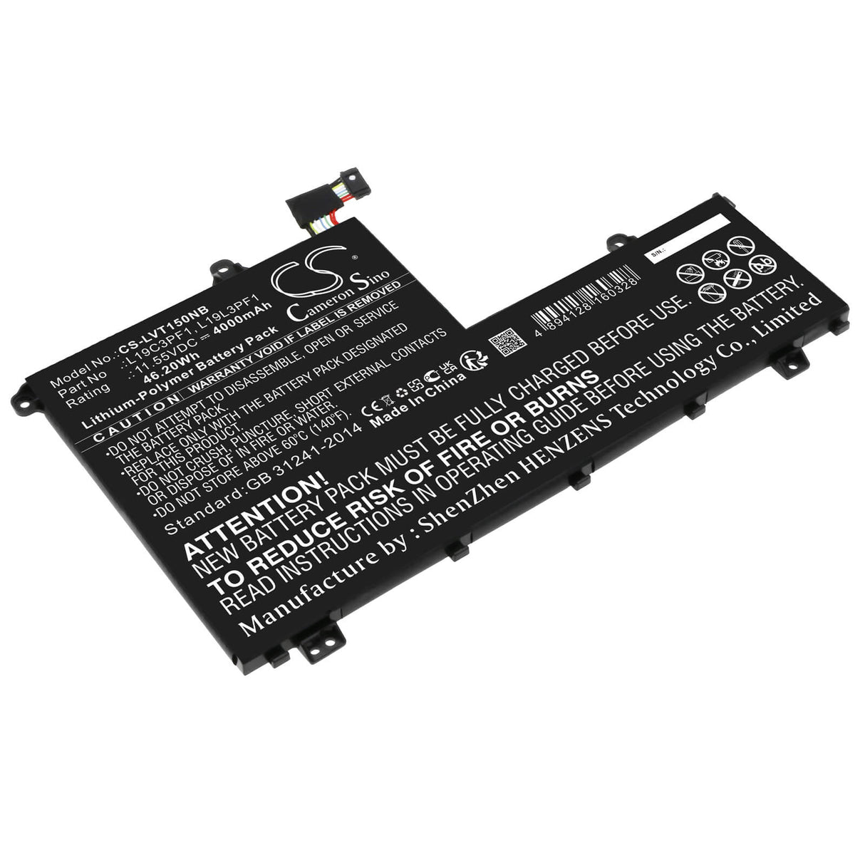 Battery For Lenovo, Thinkbook 14, Thinkbook 15 11.55v, 4900mah - 56.60wh Notebook, Laptop Cameron Sino Technology Limited