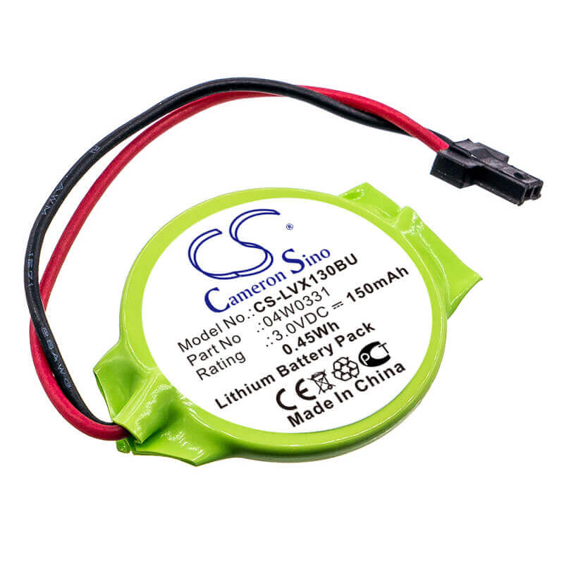 3.0V, Lithium, 150mAh, CMOS / BackUp battery fits Lenovo, 04w0331, ThinkPad 13, ThinkPad Edge E130, 0.45Wh CMOS / BackUp Cameron Sino Technology Limited