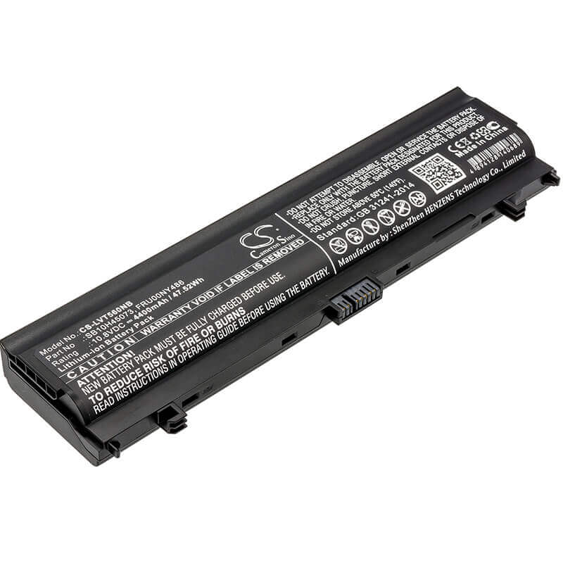 Batterie pour Lenovo, Thinkpad L560, Thinkpad L570, 10.8v, 4400mah - 18.50wh Notebook, Ordinateur portable Cameron Sino Technology Limited