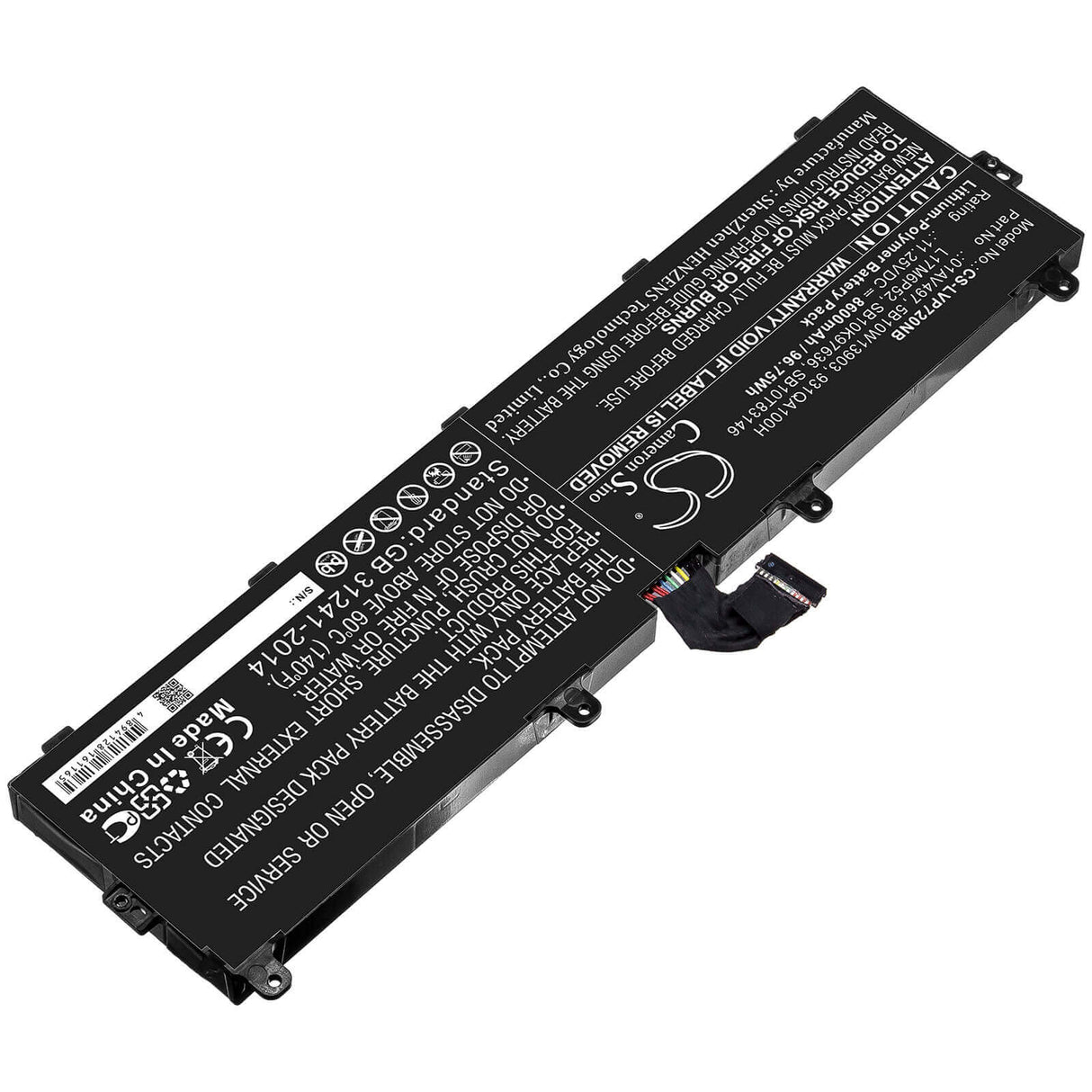 Battery For Lenovo, Thinkpad P72, Thinkpad P72 (20mb/20mc), Thinkpad P72 (20mb0000ge) 11.25v, 8600mah - 96.75wh Notebook, Laptop Cameron Sino Technology Limited